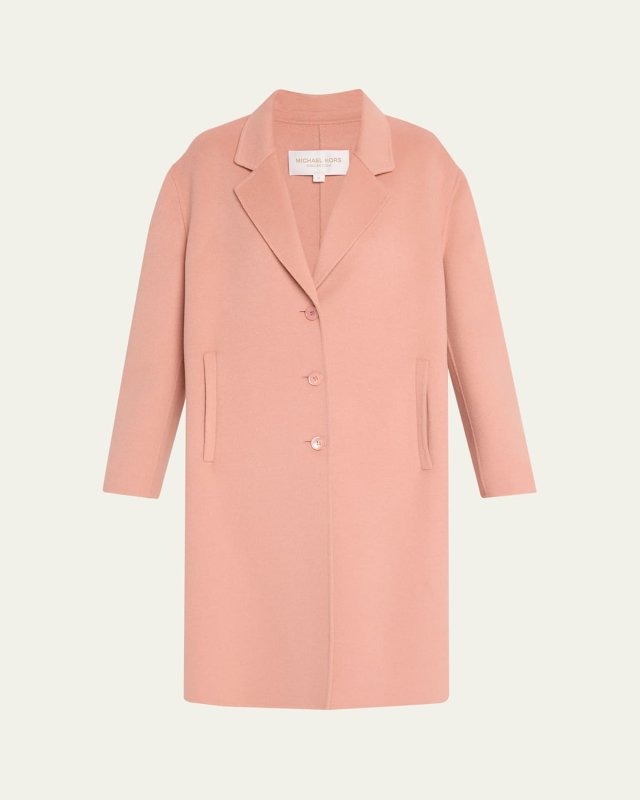 Single-Breasted Wool Long Slouch Coat